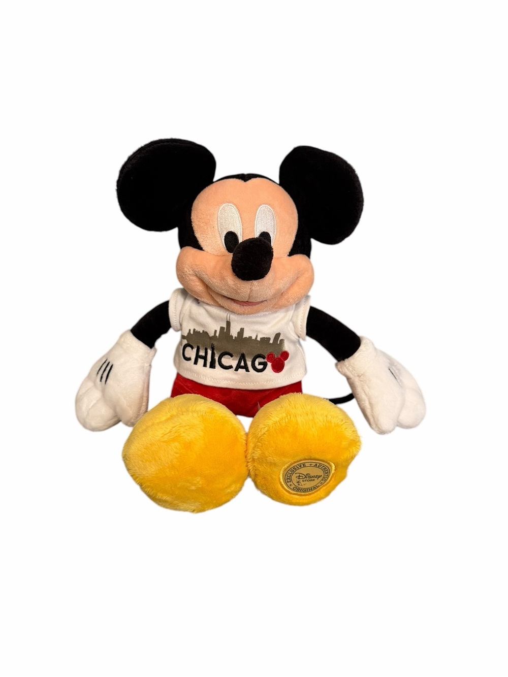 Mickey Mouse Disney Store Chicago T-shirt Plush Authentic Original 12”